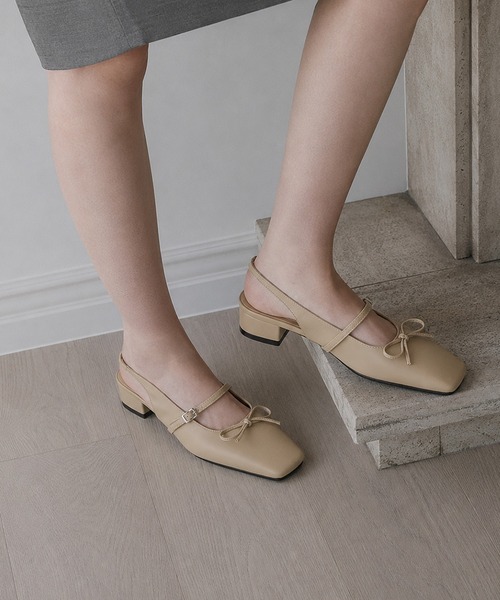 SAPPUN(サプン)の「Lemar(レマー)リボンスリングバックフラットパンプス(220-65104)SAPPUN(サプン)(パンプス・レディース・ブラック/ベージュ・24.5/24/23.5/23/22.5)」の15枚目の写真