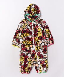 HYSTERIC MINI（ヒステリックミニ）の「MINI 総柄 マイクロフリース カバーオール（ロンパース）」