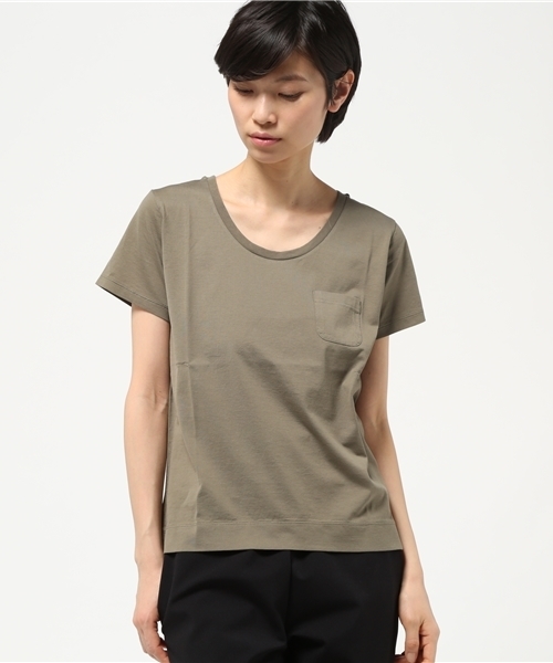 H/standard(アッシュ・スタンダード)の「《H/standard》80/2ガス焼インド綿天竺カットソー(Tシャツ/カットソー・レディース・カーキ/ピンク/グレー/ブルー/ホワイト系その他/グレー系その他/ブルー系その他・MEDIUM)」の5枚目の写真
