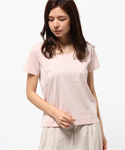 H/standard(アッシュ・スタンダード)の「《H/standard》80/2ガス焼インド綿天竺カットソー(Tシャツ/カットソー・レディース・カーキ/ピンク/グレー/ブルー/ホワイト系その他/グレー系その他/ブルー系その他・MEDIUM)」の7枚目の写真