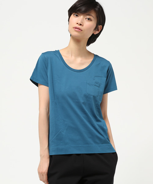 H/standard(アッシュ・スタンダード)の「《H/standard》80/2ガス焼インド綿天竺カットソー(Tシャツ/カットソー・レディース・カーキ/ピンク/グレー/ブルー/ホワイト系その他/グレー系その他/ブルー系その他・MEDIUM)」の1枚目の写真