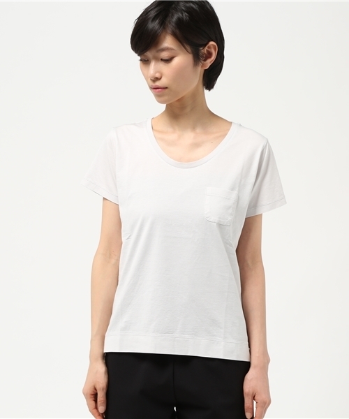 H/standard(アッシュ・スタンダード)の「《H/standard》80/2ガス焼インド綿天竺カットソー(Tシャツ/カットソー・レディース・カーキ/ピンク/グレー/ブルー/ホワイト系その他/グレー系その他/ブルー系その他・MEDIUM)」の8枚目の写真