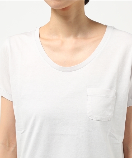 H/standard(アッシュ・スタンダード)の「《H/standard》80/2ガス焼インド綿天竺カットソー(Tシャツ/カットソー・レディース・カーキ/ピンク/グレー/ブルー/ホワイト系その他/グレー系その他/ブルー系その他・MEDIUM)」の11枚目の写真