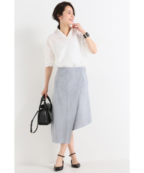 Noble（ノーブル）の「リネンスラブ エアリーシャツ◆（シャツ/ブラウス・レディース・ベージュ/ホワイト・FREE）」の3枚目の写真