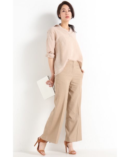 Noble（ノーブル）の「リネンスラブ エアリーシャツ◆（シャツ/ブラウス・レディース・ベージュ/ホワイト・FREE）」の5枚目の写真