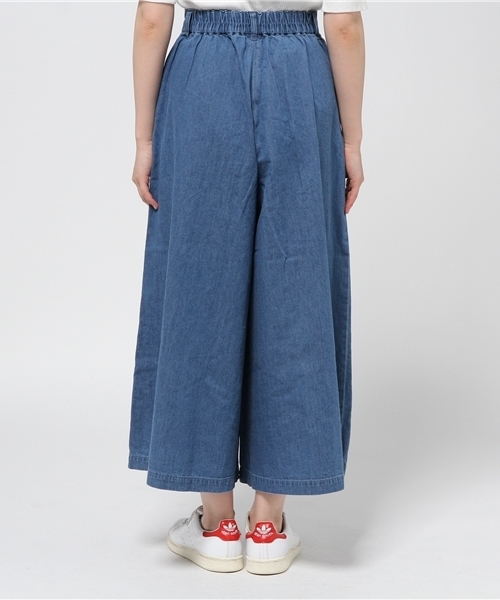 X-girl（エックスガール）の「TUCKED WIDE PANTS（その他パンツ・レディース・ベージュ/インディゴブルー・2/1）」の5枚目の写真