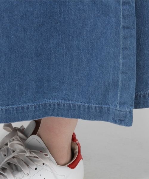 X-girl（エックスガール）の「TUCKED WIDE PANTS（その他パンツ・レディース・ベージュ/インディゴブルー・2/1）」の9枚目の写真