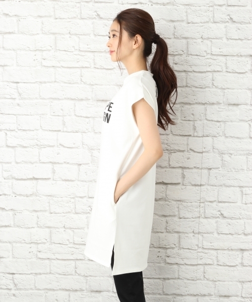 LEPSIM（レプシィム）の「ウラケプリントフレンチスリーブワンピース　718367（ワンピース・レディース・ブラック/グレー/ホワイト・MEDIUM/LARGE）」の6枚目の写真