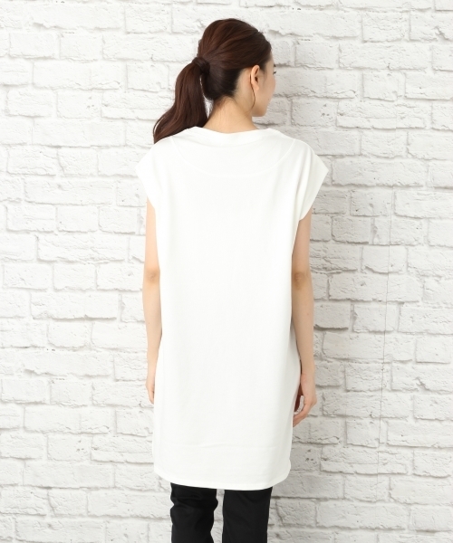 LEPSIM（レプシィム）の「ウラケプリントフレンチスリーブワンピース　718367（ワンピース・レディース・ブラック/グレー/ホワイト・MEDIUM/LARGE）」の11枚目の写真