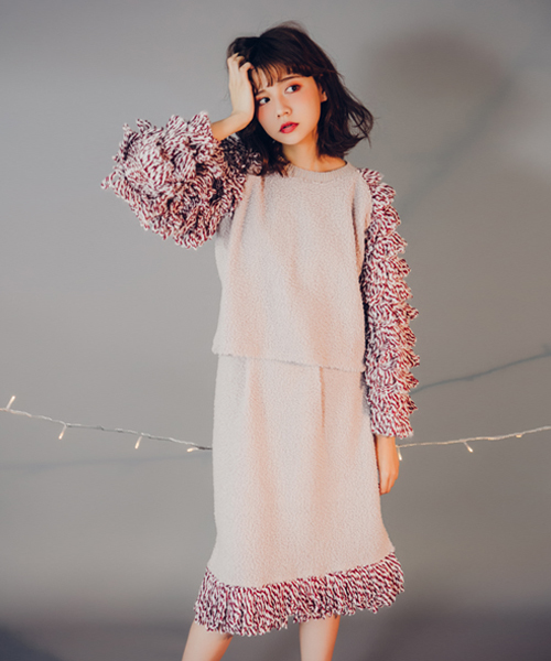 Merry Jenny メリージェニー の 村田倫子 ボアとループスカート スカート Wear