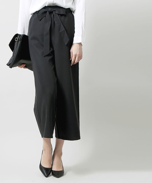 WEGO（ウィゴー）の「WEGO/リボンクロップドワイドパンツ（その他パンツ・レディース・インディゴブルー/ベージュ/サックスブルー/ブラック/ピンク/オフホワイト/ダークインディゴブルー・FREE）」の19枚目の写真