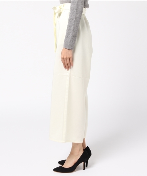 WEGO（ウィゴー）の「WEGO/リボンクロップドワイドパンツ（その他パンツ・レディース・インディゴブルー/ベージュ/サックスブルー/ブラック/ピンク/オフホワイト/ダークインディゴブルー・FREE）」の9枚目の写真