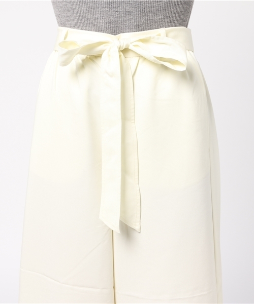 WEGO（ウィゴー）の「WEGO/リボンクロップドワイドパンツ（その他パンツ・レディース・インディゴブルー/ベージュ/サックスブルー/ブラック/ピンク/オフホワイト/ダークインディゴブルー・FREE）」の11枚目の写真