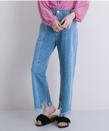 MERLOT | デニムランダムカットワイドパンツ578-6527(デニムパンツ)