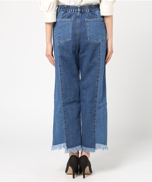 MERLOT（メルロー）の「デニムランダムカットワイドパンツ578-6527（デニムパンツ・レディース・ライトブルー/ブルー/ネイビー・FREE）」の18枚目の写真