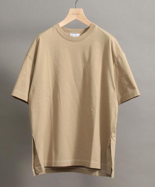 BEAUTY&YOUTH UNITED ARROWS（ビューティーアンドユースユナイテッドアローズ）の「BY サイドスリット ワイド ハーフスリーブ カットソー ◆（Tシャツ/カットソー・メンズ・ホワイト/ベージュ/ライム/オレンジ/ネイビー/ライラック・LARGE/X-LARGE/MEDIUM/SMALL）」の3枚目の写真