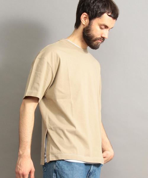 BEAUTY&YOUTH UNITED ARROWS（ビューティーアンドユースユナイテッドアローズ）の「BY サイドスリット ワイド ハーフスリーブ カットソー ◆（Tシャツ/カットソー・メンズ・ホワイト/ベージュ/ライム/オレンジ/ネイビー/ライラック・LARGE/X-LARGE/MEDIUM/SMALL）」の7枚目の写真