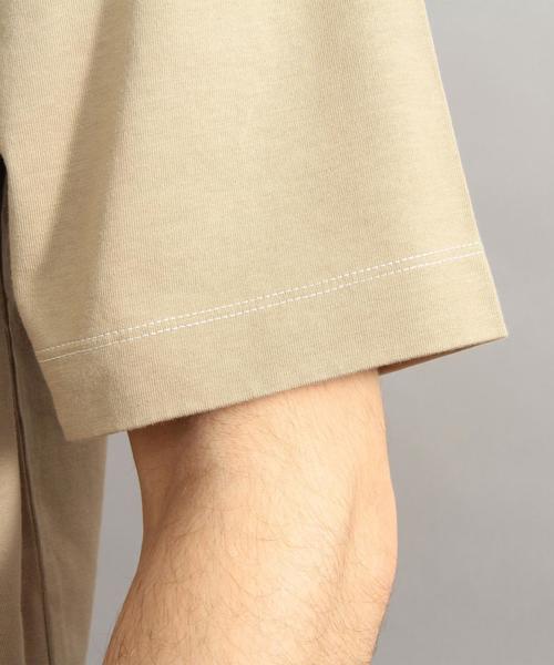 BEAUTY&YOUTH UNITED ARROWS（ビューティーアンドユースユナイテッドアローズ）の「BY サイドスリット ワイド ハーフスリーブ カットソー ◆（Tシャツ/カットソー・メンズ・ホワイト/ベージュ/ライム/オレンジ/ネイビー/ライラック・LARGE/X-LARGE/MEDIUM/SMALL）」の8枚目の写真