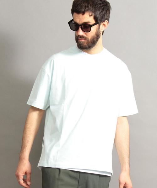 BEAUTY&YOUTH UNITED ARROWS（ビューティーアンドユースユナイテッドアローズ）の「BY サイドスリット ワイド ハーフスリーブ カットソー ◆（Tシャツ/カットソー・メンズ・ホワイト/ベージュ/ライム/オレンジ/ネイビー/ライラック・LARGE/X-LARGE/MEDIUM/SMALL）」の12枚目の写真