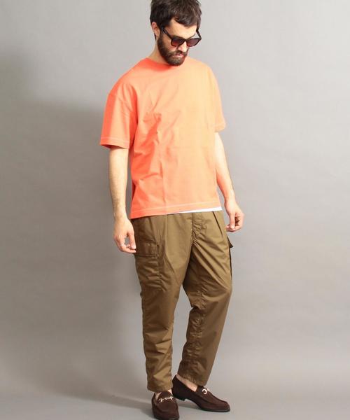 BEAUTY&YOUTH UNITED ARROWS（ビューティーアンドユースユナイテッドアローズ）の「BY サイドスリット ワイド ハーフスリーブ カットソー ◆（Tシャツ/カットソー・メンズ・ホワイト/ベージュ/ライム/オレンジ/ネイビー/ライラック・LARGE/X-LARGE/MEDIUM/SMALL）」の13枚目の写真