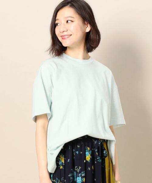 BEAUTY&YOUTH UNITED ARROWS（ビューティーアンドユースユナイテッドアローズ）の「BY サイドスリット ワイド ハーフスリーブ カットソー ◆（Tシャツ/カットソー・メンズ・ホワイト/ベージュ/ライム/オレンジ/ネイビー/ライラック・LARGE/X-LARGE/MEDIUM/SMALL）」の16枚目の写真