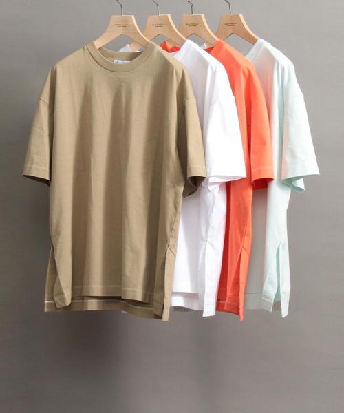 BEAUTY&YOUTH UNITED ARROWS（ビューティーアンドユースユナイテッドアローズ）の「BY サイドスリット ワイド ハーフスリーブ カットソー ◆（Tシャツ/カットソー・メンズ・ホワイト/ベージュ/ライム/オレンジ/ネイビー/ライラック・LARGE/X-LARGE/MEDIUM/SMALL）」の18枚目の写真