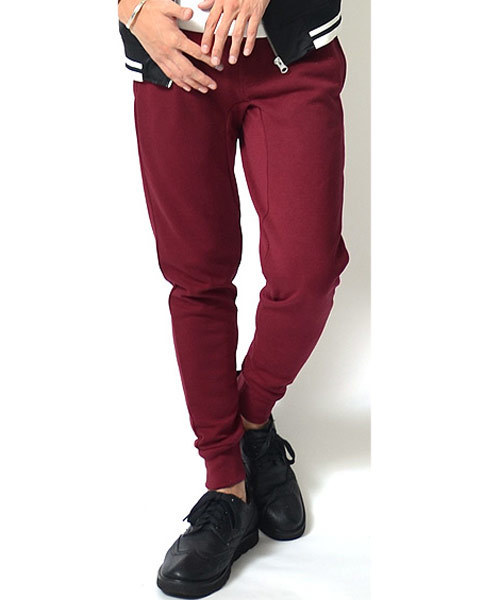 MinoriTY（マイノリティ）の「【MinoriTY】スリム スキニーシルエット ジョガーパンツ メンズ スウェットパンツ（スウェットパンツ・メンズ・ブラック/ネイビー/オフホワイト/杢グレー/ワイン/ストライプ/カーキ/チャコール・L/M/S/XL）」の7枚目の写真