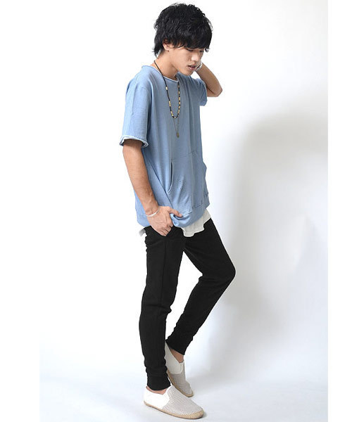 MinoriTY（マイノリティ）の「【MinoriTY】スリム スキニーシルエット ジョガーパンツ メンズ スウェットパンツ（スウェットパンツ・メンズ・ブラック/ネイビー/オフホワイト/杢グレー/ワイン/ストライプ/カーキ/チャコール・L/M/S/XL）」の9枚目の写真