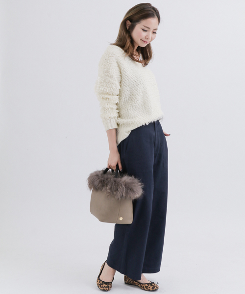 URBAN RESEARCH Sonny Label（アーバンリサーチサニーレーベル）の「ループヤーンニットプルオーバー（ニット/セーター・レディース・グレー/レッド/オフホワイト/ブルー系その他・FREE）」の7枚目の写真