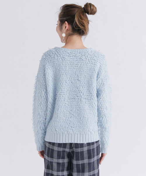 URBAN RESEARCH Sonny Label（アーバンリサーチサニーレーベル）の「ループヤーンニットプルオーバー（ニット/セーター・レディース・グレー/レッド/オフホワイト/ブルー系その他・FREE）」の18枚目の写真