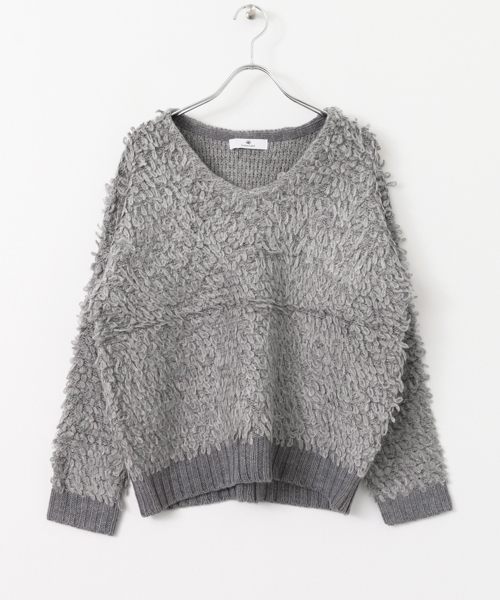 URBAN RESEARCH Sonny Label（アーバンリサーチサニーレーベル）の「ループヤーンニットプルオーバー（ニット/セーター・レディース・グレー/レッド/オフホワイト/ブルー系その他・FREE）」の21枚目の写真