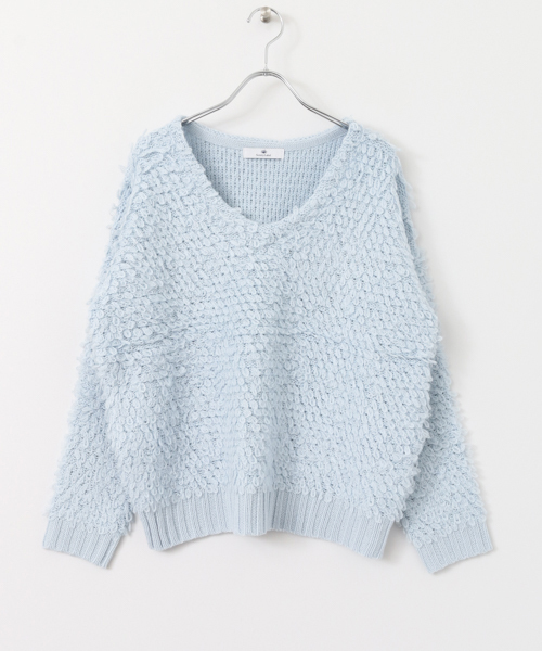 URBAN RESEARCH Sonny Label（アーバンリサーチサニーレーベル）の「ループヤーンニットプルオーバー（ニット/セーター・レディース・グレー/レッド/オフホワイト/ブルー系その他・FREE）」の8枚目の写真