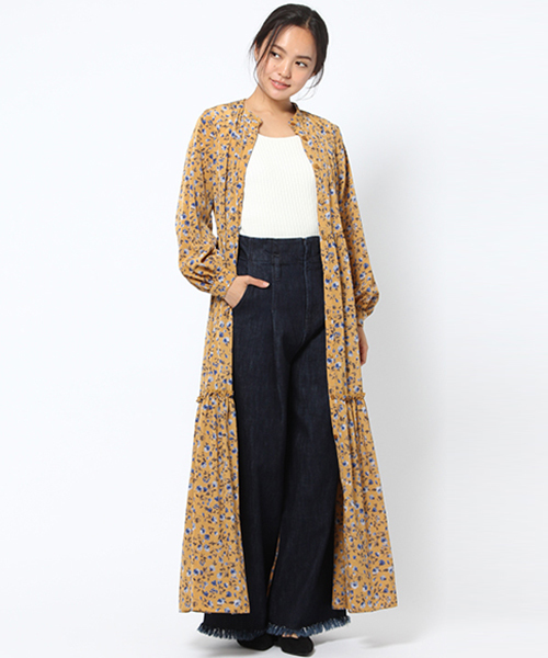 laboratory work(ラボラトリーワーク)の「ヴィンテージ風ティアードフレアーワンピース(ワンピース・レディース・イエロー系その他/ブラック・MEDIUM)」の1枚目の写真