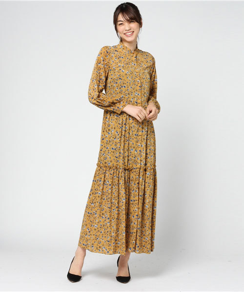 laboratory work(ラボラトリーワーク)の「ヴィンテージ風ティアードフレアーワンピース(ワンピース・レディース・イエロー系その他/ブラック・MEDIUM)」の11枚目の写真