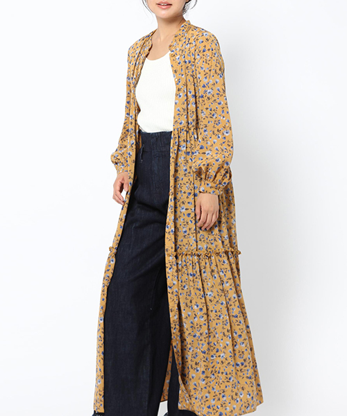 laboratory work(ラボラトリーワーク)の「ヴィンテージ風ティアードフレアーワンピース(ワンピース・レディース・イエロー系その他/ブラック・MEDIUM)」の12枚目の写真