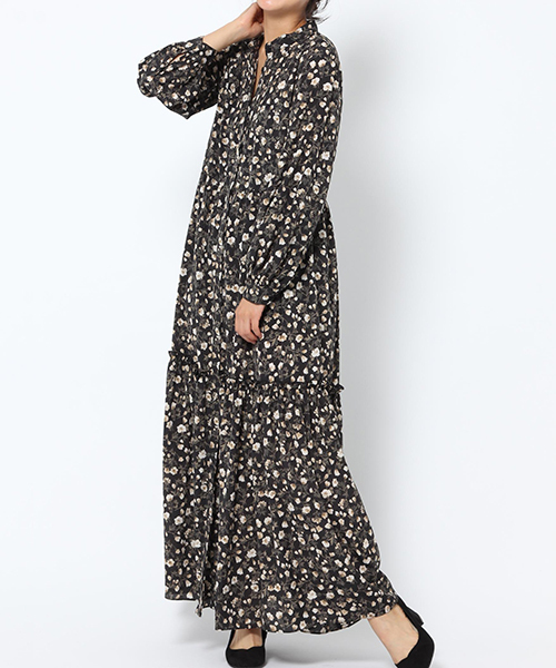 laboratory work(ラボラトリーワーク)の「ヴィンテージ風ティアードフレアーワンピース(ワンピース・レディース・イエロー系その他/ブラック・MEDIUM)」の13枚目の写真