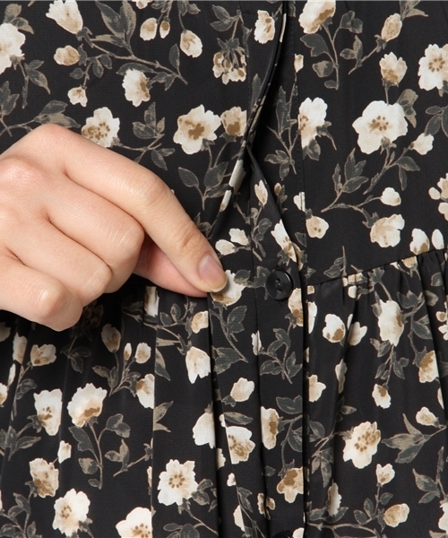 laboratory work(ラボラトリーワーク)の「ヴィンテージ風ティアードフレアーワンピース(ワンピース・レディース・イエロー系その他/ブラック・MEDIUM)」の7枚目の写真