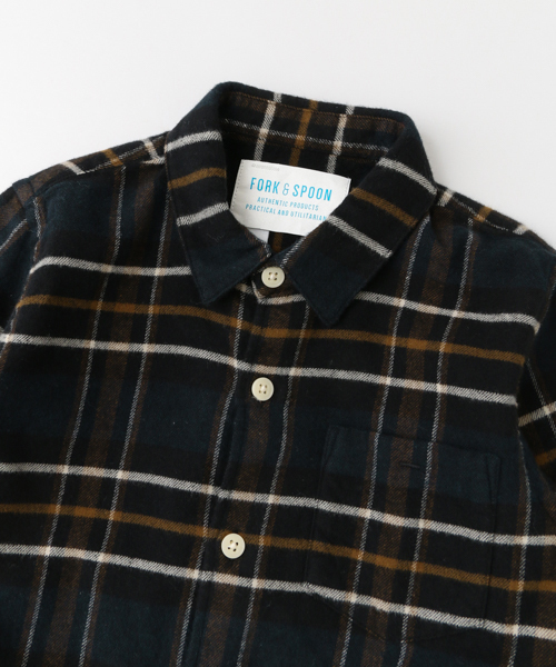 URBAN RESEARCH DOORS(アーバンリサーチドアーズ)の「FORK&SPOON ネルチェックシャツ(KIDS)(シャツ/ブラウス・キッズ・ブラウン系その他・90/120/105/135)」の8枚目の写真