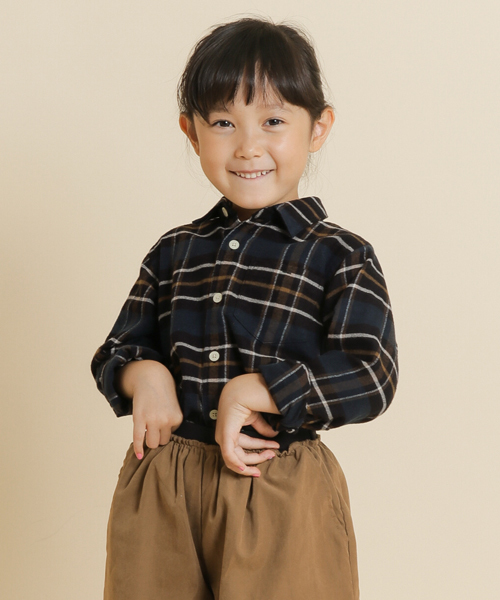 URBAN RESEARCH DOORS(アーバンリサーチドアーズ)の「FORK&SPOON ネルチェックシャツ(KIDS)(シャツ/ブラウス・キッズ・ブラウン系その他・90/120/105/135)」の4枚目の写真
