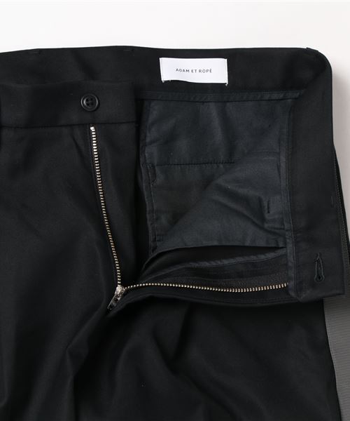 ADAM ET ROPE'(アダムエロペ)の「二重織サージサイドラインパンツ(その他パンツ・メンズ・ブラック/キャメル・L/M)」の8枚目の写真