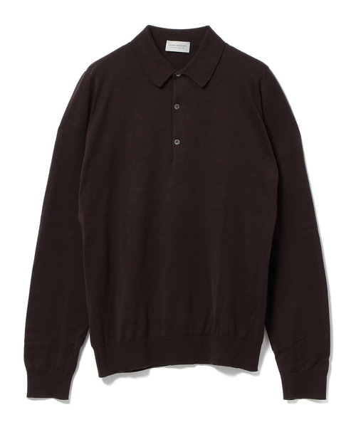JOHN SMEDLEY(ジョンスメドレー)の「◎JOHN SMEDLEY / BRANDWELL ニットポロ(ポロシャツ・メンズ・ブラック/ネイビー/ブラウン/ブルー/バーガンディー・SMALL/MEDIUM/LARGE)」の3枚目の写真