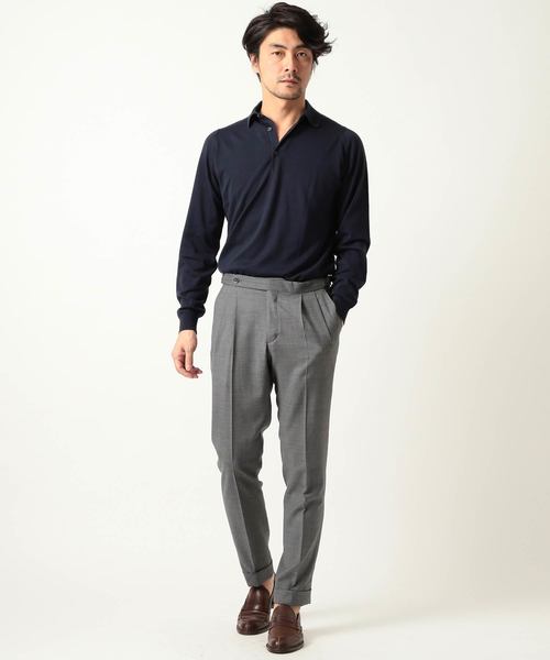 JOHN SMEDLEY(ジョンスメドレー)の「◎JOHN SMEDLEY / BRANDWELL ニットポロ(ポロシャツ・メンズ・ブラック/ネイビー/ブラウン/ブルー/バーガンディー・SMALL/MEDIUM/LARGE)」の14枚目の写真