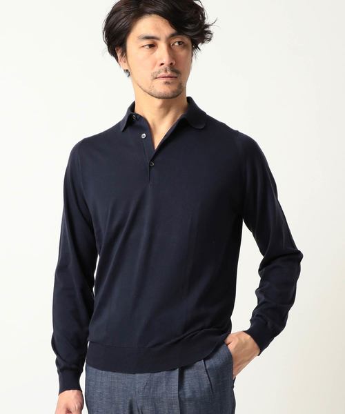 JOHN SMEDLEY(ジョンスメドレー)の「◎JOHN SMEDLEY / BRANDWELL ニットポロ(ポロシャツ・メンズ・ブラック/ネイビー/ブラウン/ブルー/バーガンディー・SMALL/MEDIUM/LARGE)」の15枚目の写真