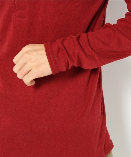 CIAOPANIC(チャオパニック)の「【Ciaopanic】ヘンリーネックL/S(Tシャツ/カットソー・メンズ・ワインレッド/ブラウン/ブラック・MEDIUM/LARGE)」の6枚目の写真