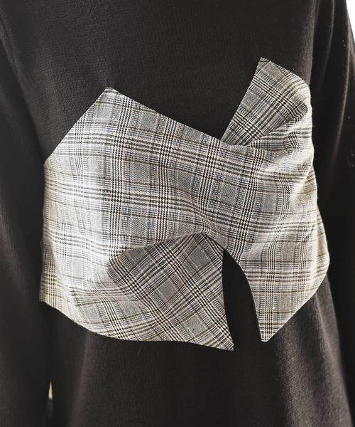 Luz Llena（ラズレナ）の「グレンチェック柄ビスチェドッキングハイネックワンピース（ワンピース・レディース・ブラウン/グレー・MEDIUM）」の9枚目の写真