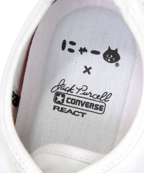 CONVERSE（コンバース）の「にゃー×コンバース（スニーカー・レディース・ホワイト・01/02/03/04/05）」の3枚目の写真