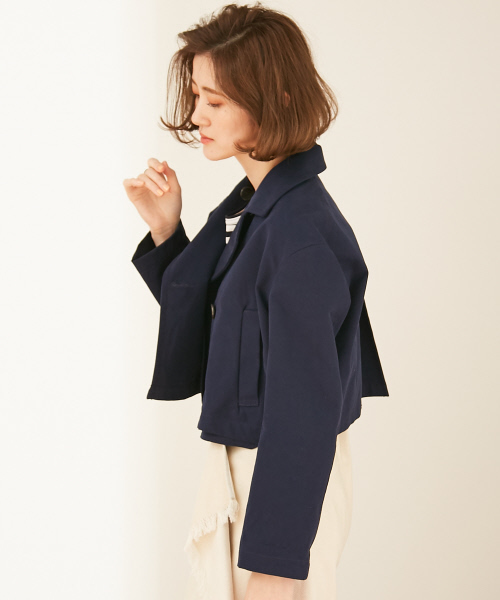 Abahouse Devinette（ドゥヴィネット）の「ショートピーコート（ブルゾン・レディース・ホワイト/ネイビー・FREE）」の16枚目の写真