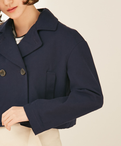 Abahouse Devinette（ドゥヴィネット）の「ショートピーコート（ブルゾン・レディース・ホワイト/ネイビー・FREE）」の12枚目の写真