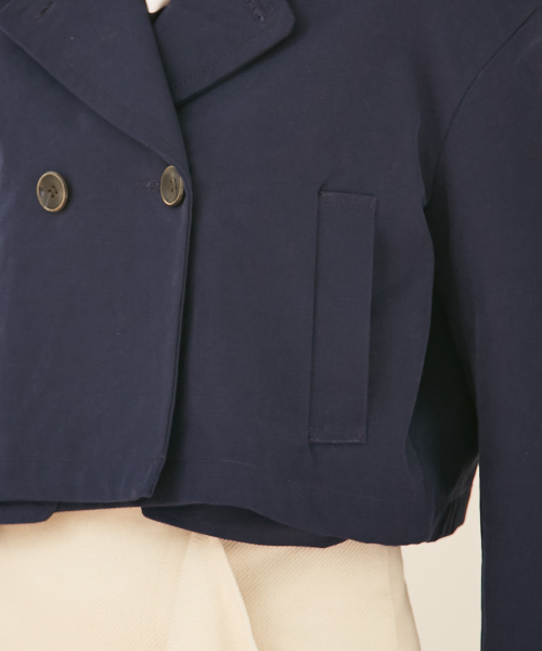 Abahouse Devinette（ドゥヴィネット）の「ショートピーコート（ブルゾン・レディース・ホワイト/ネイビー・FREE）」の10枚目の写真