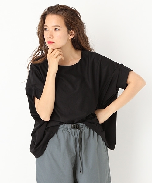 niko and...（ニコアンド）の「バンザイスリーブプルオーバー（シャツ/ブラウス・レディース・ブラック/オフホワイト/カーキ/モカ・MEDIUM/LARGE）」の2枚目の写真